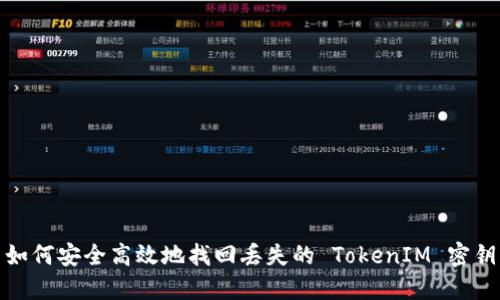如何安全高效地找回丢失的 TokenIM 密钥